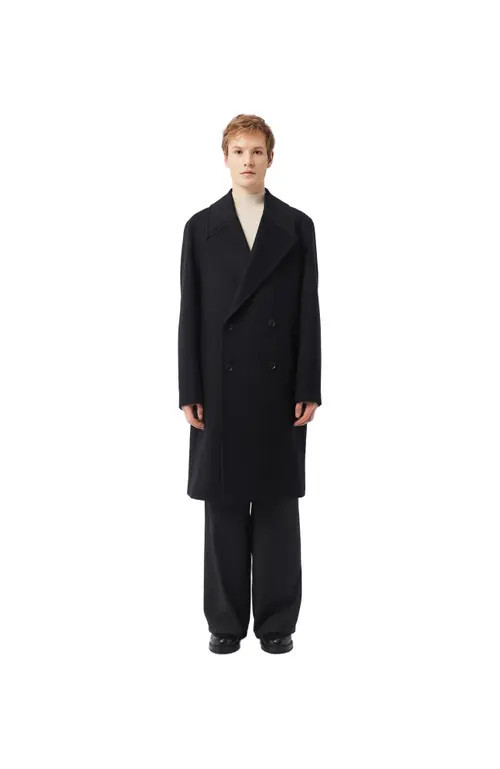 GOBI Mongolian Cashmere Double-Breasted Cashmere Coat for Men in Black at Nordstrom, Size Medium | Nordstrom