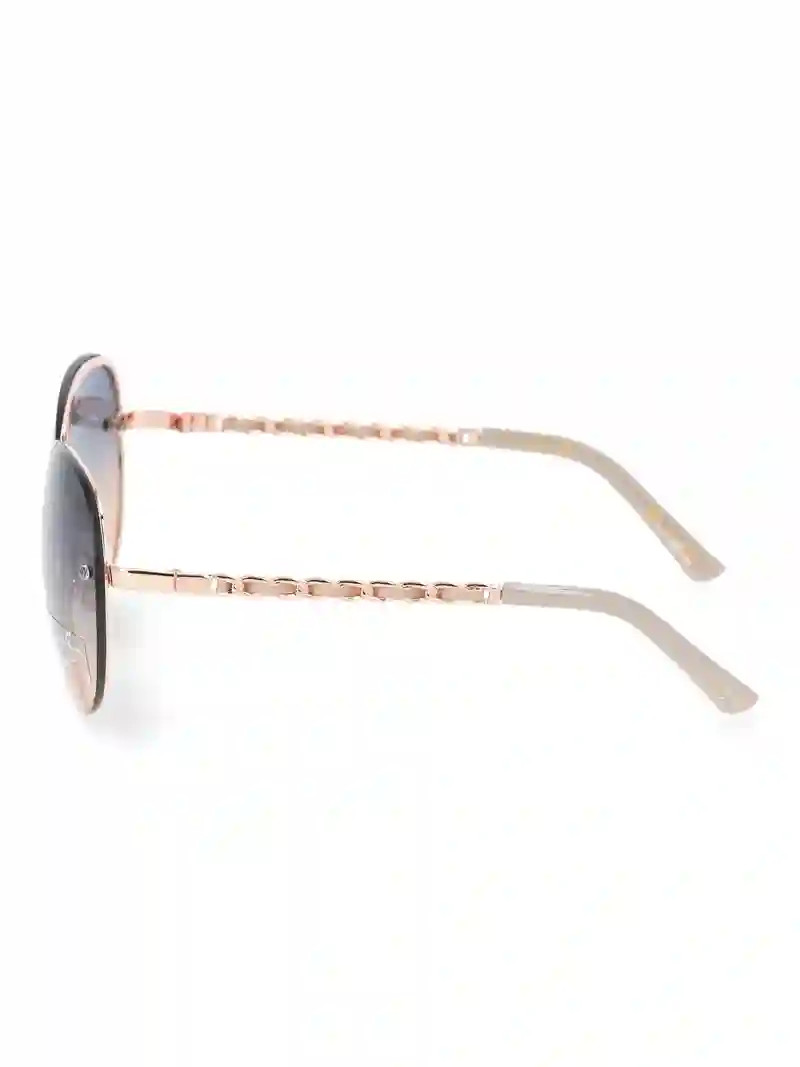 Jessica Simpson Women's Metal Backframe Aviator Sunglasses, Rose Gold-Tone/Nude - Walmart.com | Walmart (US)