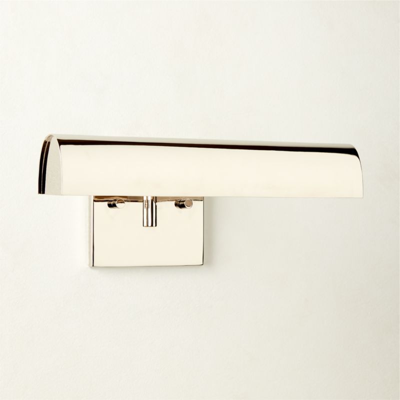 Jolie Polished Nickel Modern Picture Light Sconce 12" | CB2 | CB2