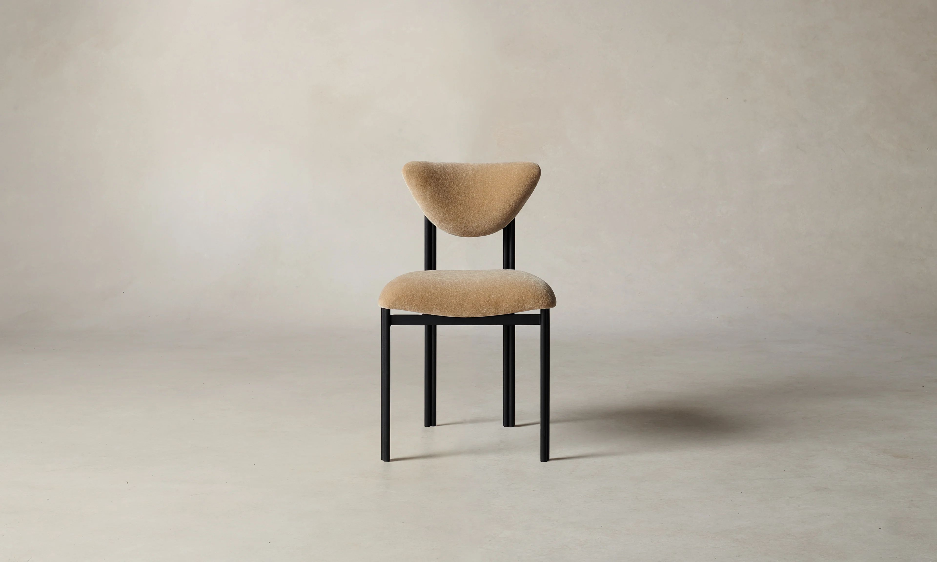 The Cooper Dining Chair - Mohair Almond | Maiden Home