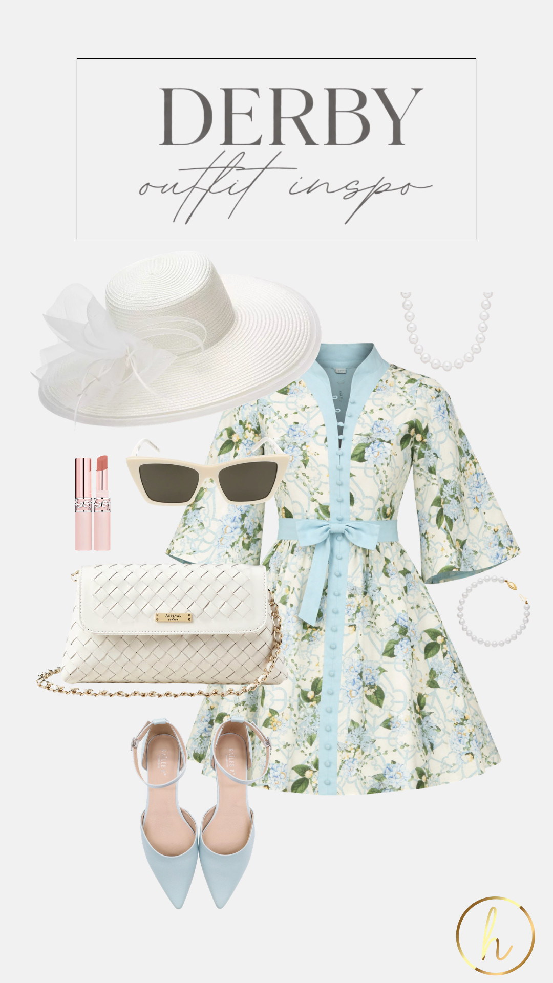 Soft florals + statement accessories = the perfect Derby day look!!

Whether you’re headed to the races or a Derby party, this outfit is effortlessly elegant with a hint of Southern charm. A breezy floral dress paired with a wide-brim hat, classic pearls, and soft blue heels gives you that timeless, polished vibe 🐎✨

Finish it off with chic sunnies and a neutral bag for a look that’s as practical as it is pretty.
#LTKStyle #DerbyStyle #SpringOutfits #RaceDayReady #FeminineStyle #LTKFinds #LTKootd 

 
