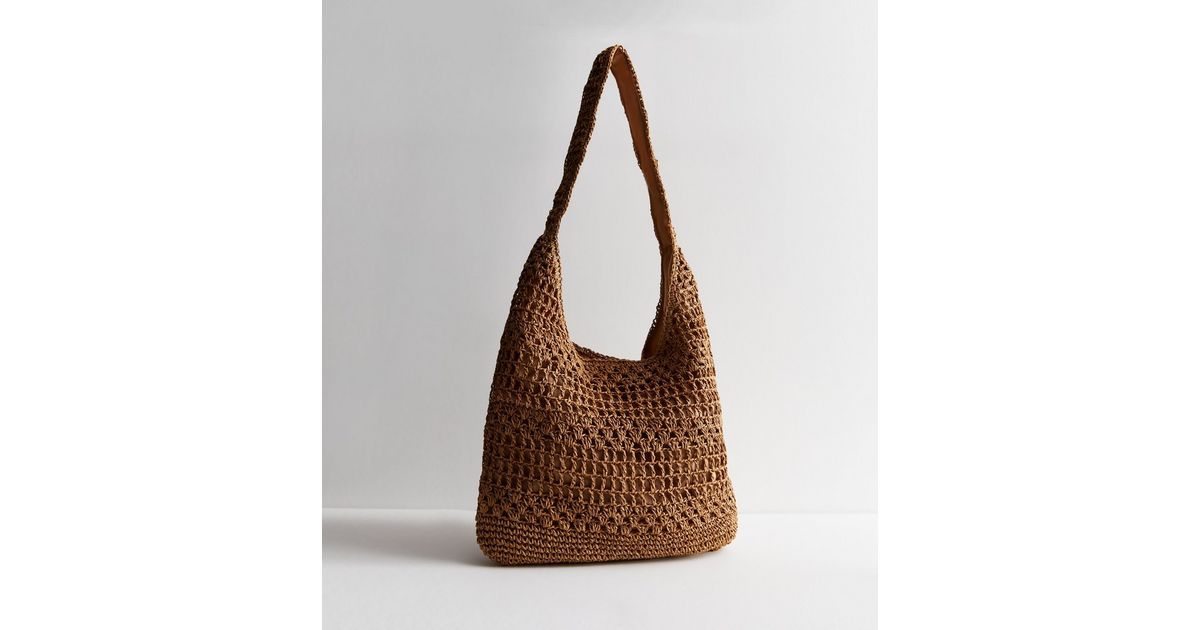 Tan Woven Slouchy Hobo Shoulder Bag
						
						Add to Saved Items
						Remove from Saved Items | New Look (UK)