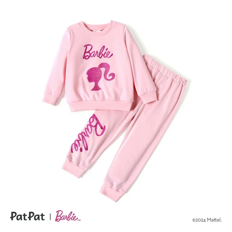 Barbie Toddler Girls Sweatshirts Character Letter Print Cotton Pullover and Elasticized Pants 2 P... | Walmart (US)
