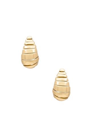 Amber Sceats Ribbed Teardrop Earring in Gold from Revolve.com | Revolve Clothing (Global)