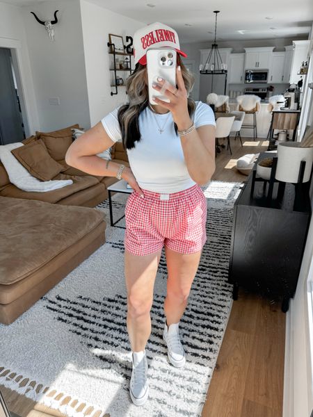 4th of July Outfit Inspo 🇺🇸

Tee — small
Shorts — small 

festive outfit | festive outfits | summer outfit | summer outfits | July 4th ouffit | 4th of July outfit inspo | summer style | white leather platform converse sneakers outfit | plaid boxer shorts | red plaid shorts | white basic crew neck tee | white basic tshirt | trucker hat | graphic hat

 

#LTKFindsUnder50 #LTKShoeCrush #LTKFindsUnder100