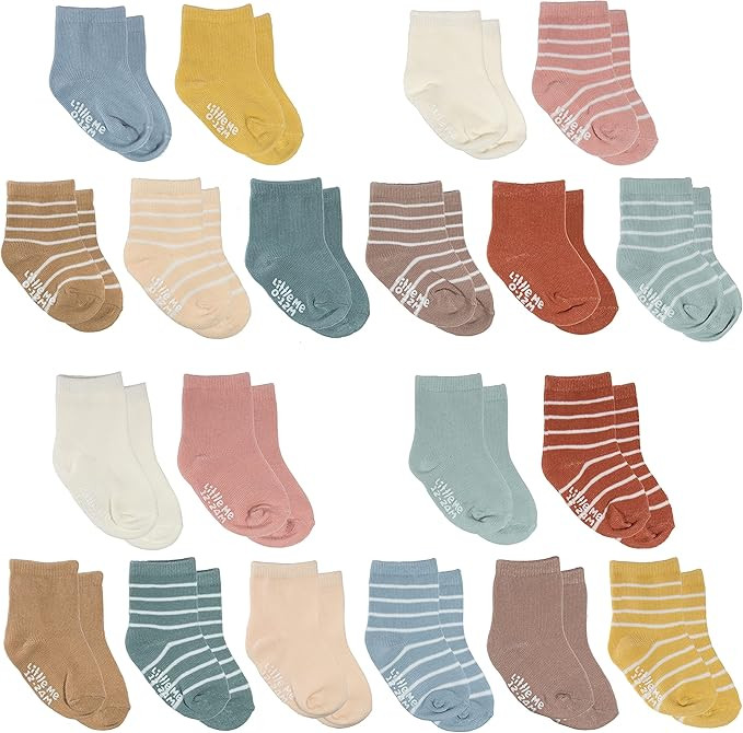 Little Me 20-Pack Newborn Baby Infant & Toddler Unisex Socks, For Baby Girl or Boy, 0-12 & 12-24 ... | Amazon (US)