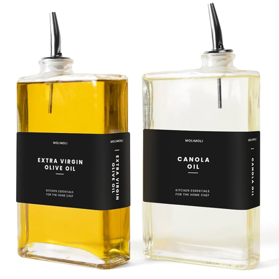 Molimoli Olive Oil Dispenser Bottle for Kitchen, Automatic Pourer, Glass Thin Bottle Dispenser fo... | Amazon (US)