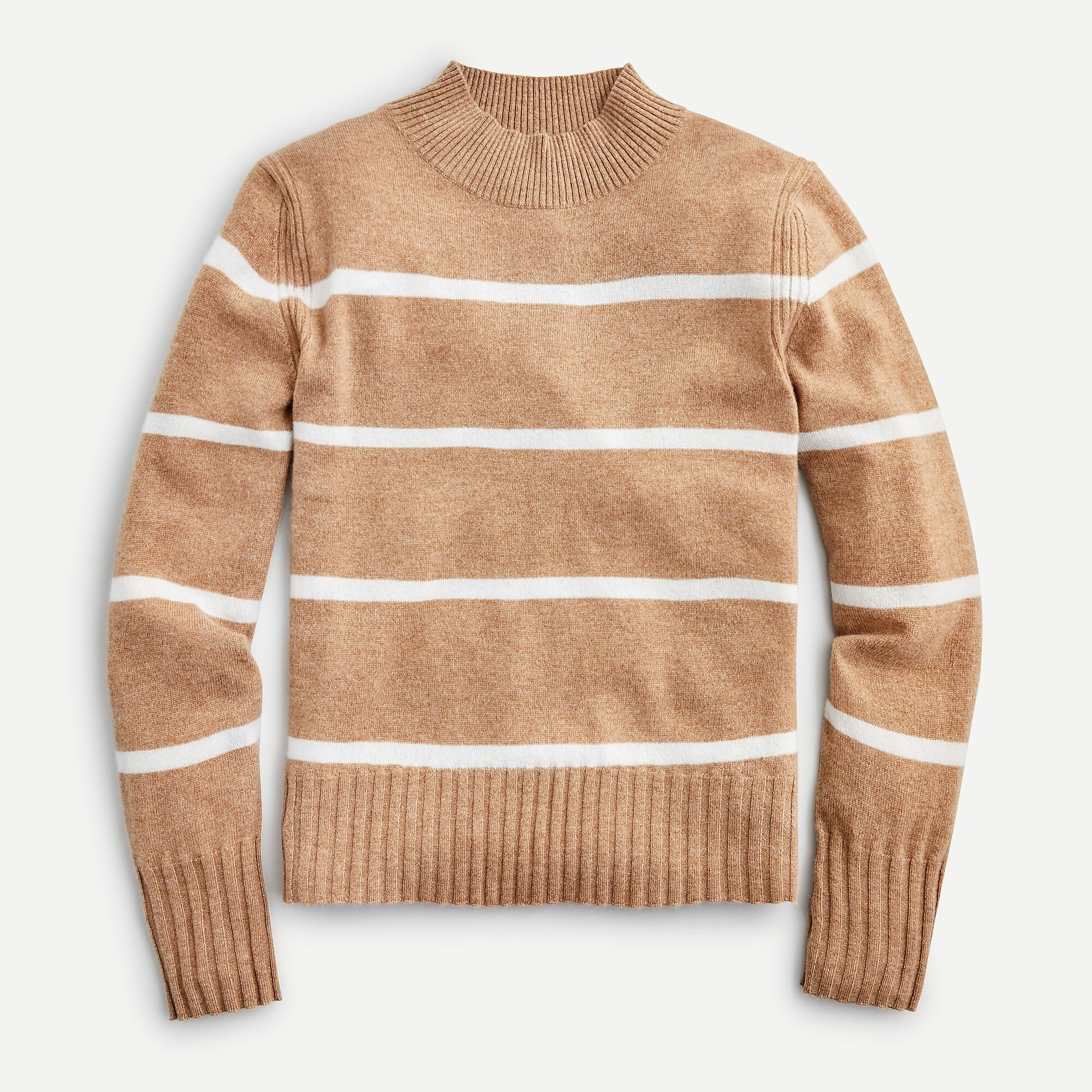 Cashmere mockneck sweater in stripe | J. Crew US
