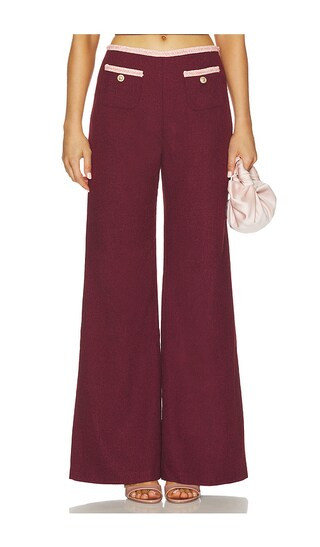 x REVOLVE Windsor Pant in Wine & Baby Pink | Revolve Clothing (Global)