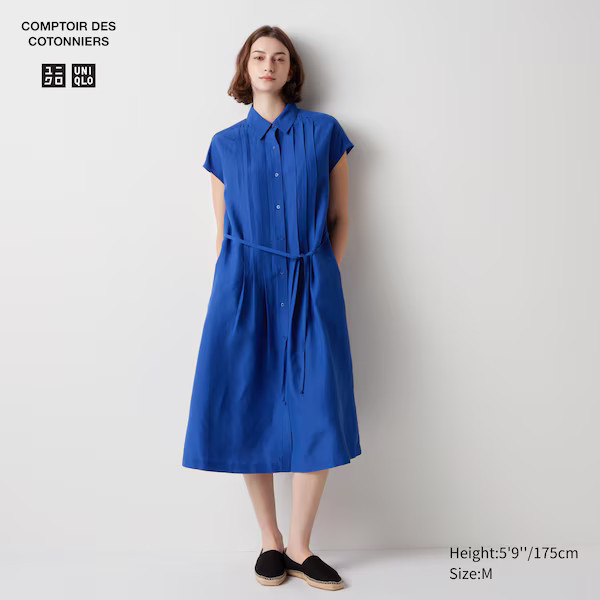 Linen-Blend Short-Sleeve Shirt Dress | UNIQLO (US)
