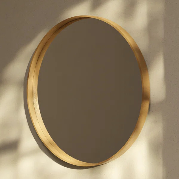 Karrina Accent Wood Round Mirror | Wayfair North America