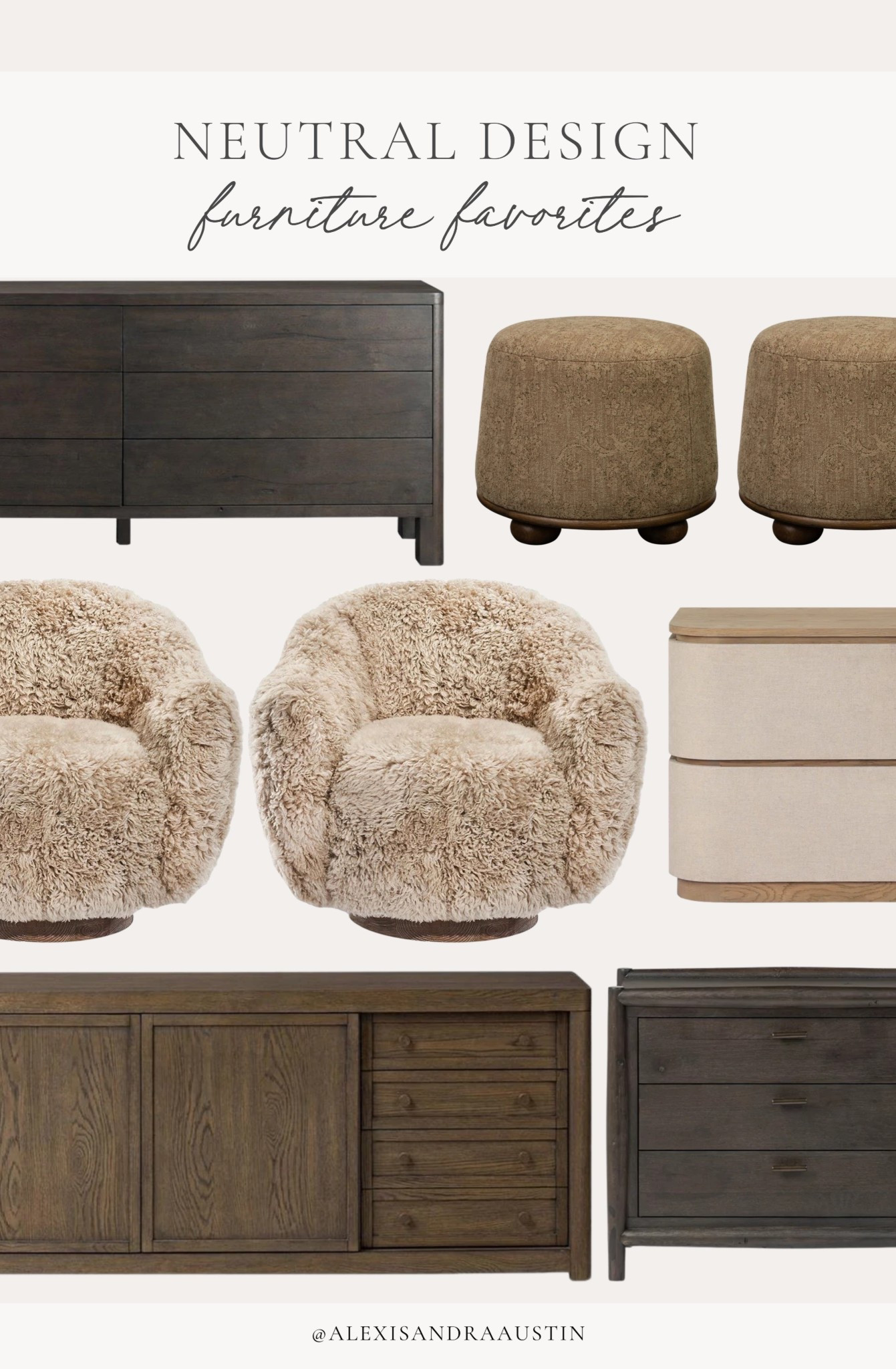 Furniture favorite inspo for around the home! From cozy details to traditional wooden accents, find all of my favorite finds and styles for a spring refresh.

Home finds, neutral home inspo, furniture favorites, collected style, spring refresh, neutral wood tones, dark wood tones, ottoman favorites, cozy accent chair, nightstand details, dresser faves, sideboard, Wayfair, Kathy Kuo Home, Wayfair, Perigold, Lumens, Four Hands, shop the look!

#LTKHome #LTKSeasonal