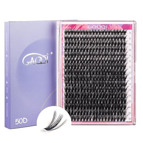 GAQQI Lash Clusters 320Pcs Individual Lashes 50D Mixed 9-16mm Eyelash Clusters C Curl Lash Clusters Look Like Mink Eyelash Extensions Thin Band Soft to Use Self Application(50D-CMIX） | Amazon (US)