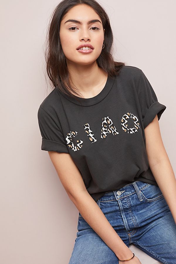 Sol Angeles Leopard Ciao Graphic Tee | Anthropologie (US)