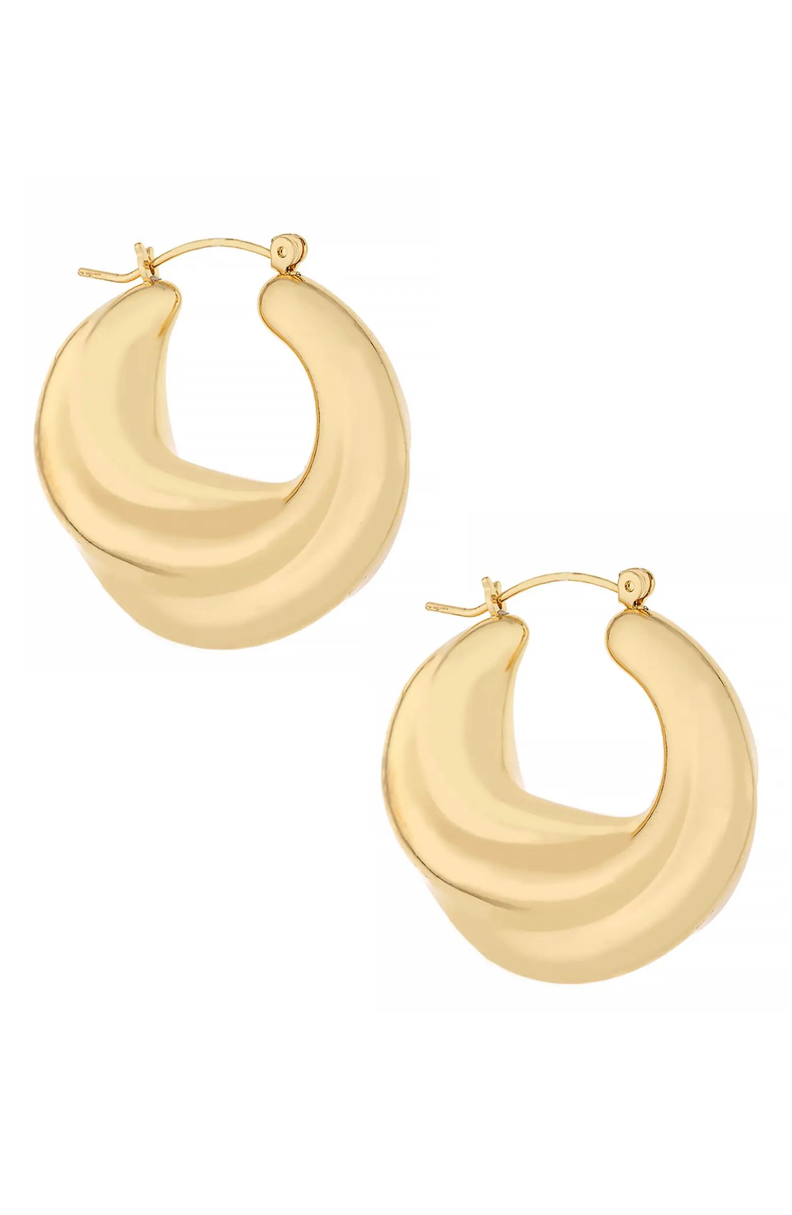 Crescent Swirl Hoop Earrings | Nordstrom