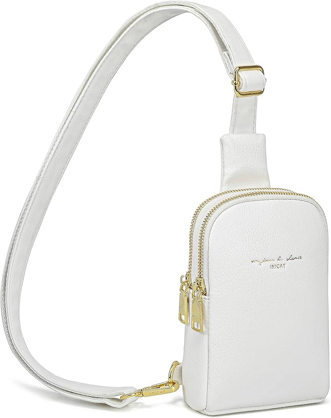 INICAT Small Sling Bag Fanny Packs Crossbody Bags Gifts for Women Men | Amazon (US)
