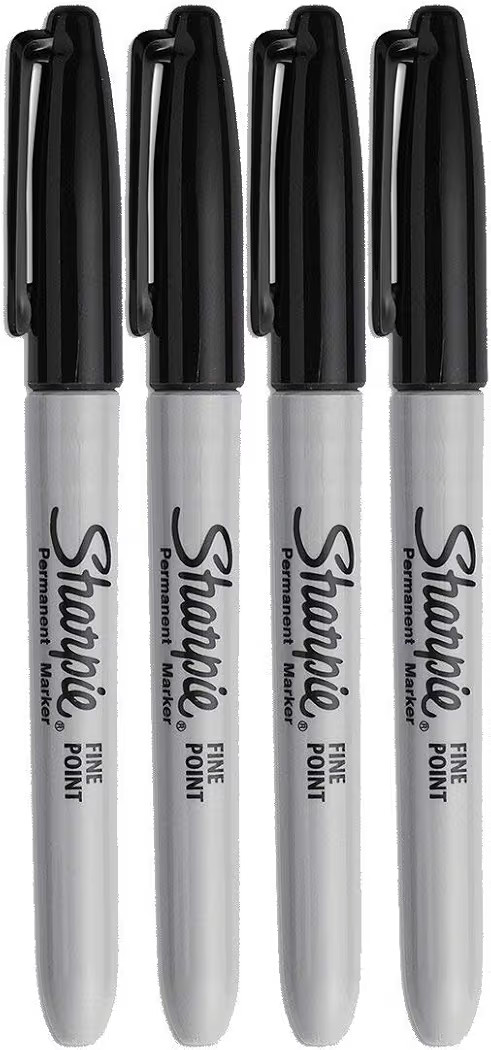 Sharpie Permanent Markers, Fine Point, Black Ink (4-Pack) | Amazon (US)