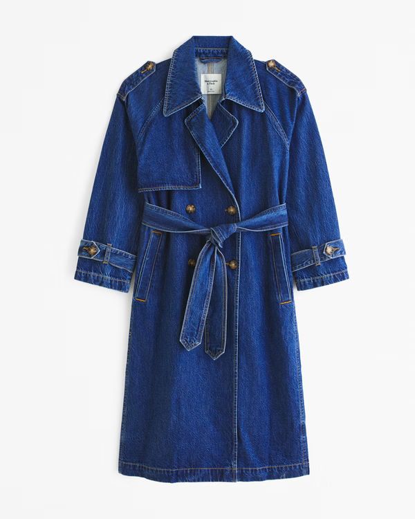 Denim Trench Coat | Abercrombie & Fitch (US)