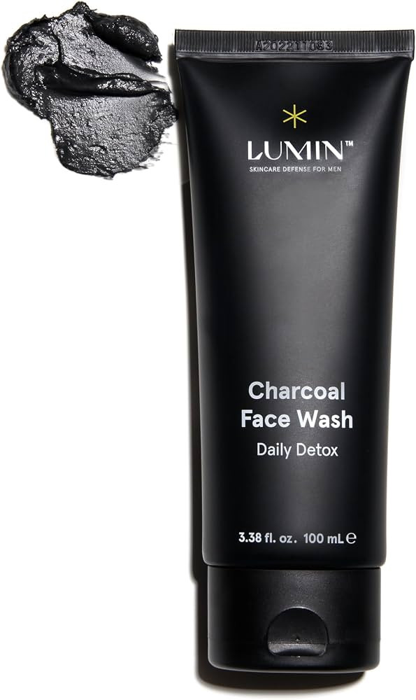 Amazon.com: Lumin Mens Charcoal Face Wash for Men, Face Wash Charcoal Cleanser, Mens Face Wash Me... | Amazon (US)