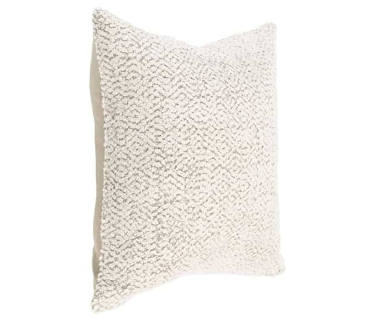 22x22 Ivory & Natural Chenille Texture Pillow | Linen & Flax Co
