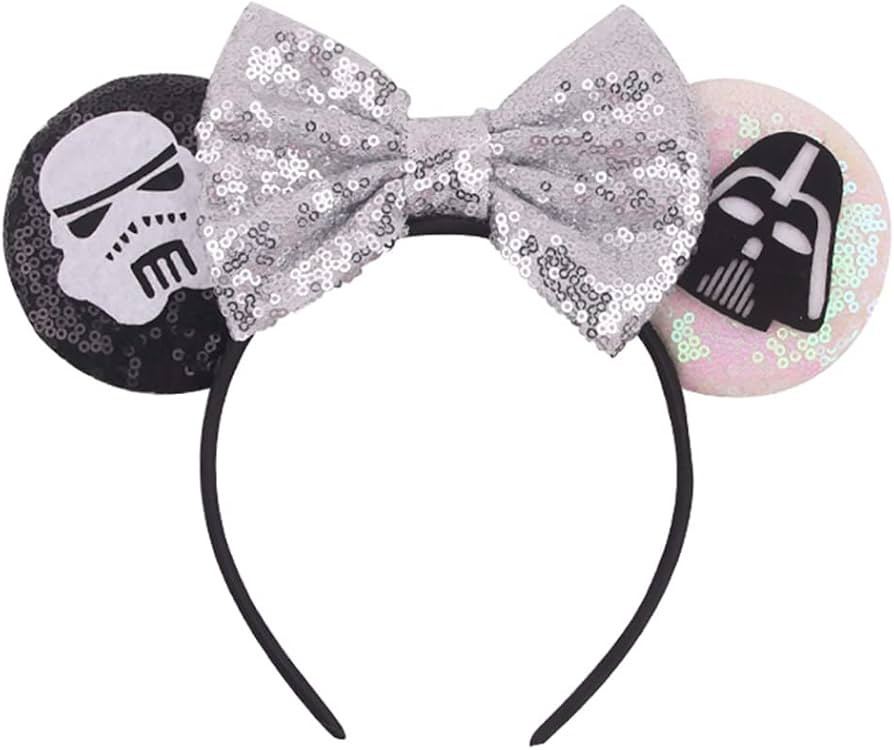 Foeran Mouse Ears Headbands Shiny Bows Mouse Ears Glitter Party Princess Decoration Cosplay Costu... | Amazon (US)