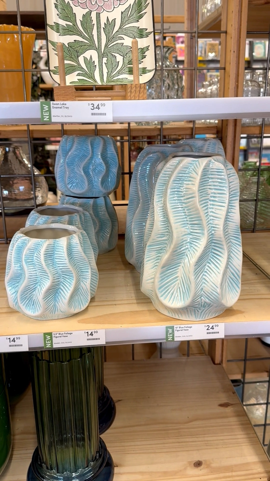 These foliage-inspired vases ooooze with spring and tropical vibes. Available in two sizes, they both feature a textured, abstract botanical design. They’re perfect for faux stems or real flowers in your entryway, coffee table, kitchen counter, or mantle.

And if you’re a mosaic artist, wouldn’t it be fun to use some broken pieces from these vases in your next project? But only if they broke on their own, of course. 😉 For mosaic tips, tutorials + inspiration please visit my YouTube channel: YouTube.com/julieweilbacher, and follow @julieweilbacher on Instagram.

#tropicalvase #bluefoliagevase #ceramicvase #worldmarket #mosaic #blueandwhitevase #springhomedecor #vaseforfreshflowers #vaseforstems #abstractbotanicaldesign

#LTKHome