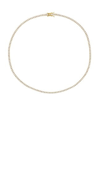 Everyday Tennis Necklace in Yellow Gold | Revolve Clothing (Global)