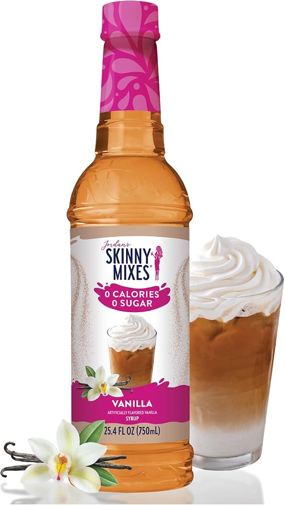 Jordan’s Skinny Mixes Sugar Free Coffee Syrup, Vanilla Coffee Flavoring Syrup, Zero Calorie Dri... | Amazon (US)