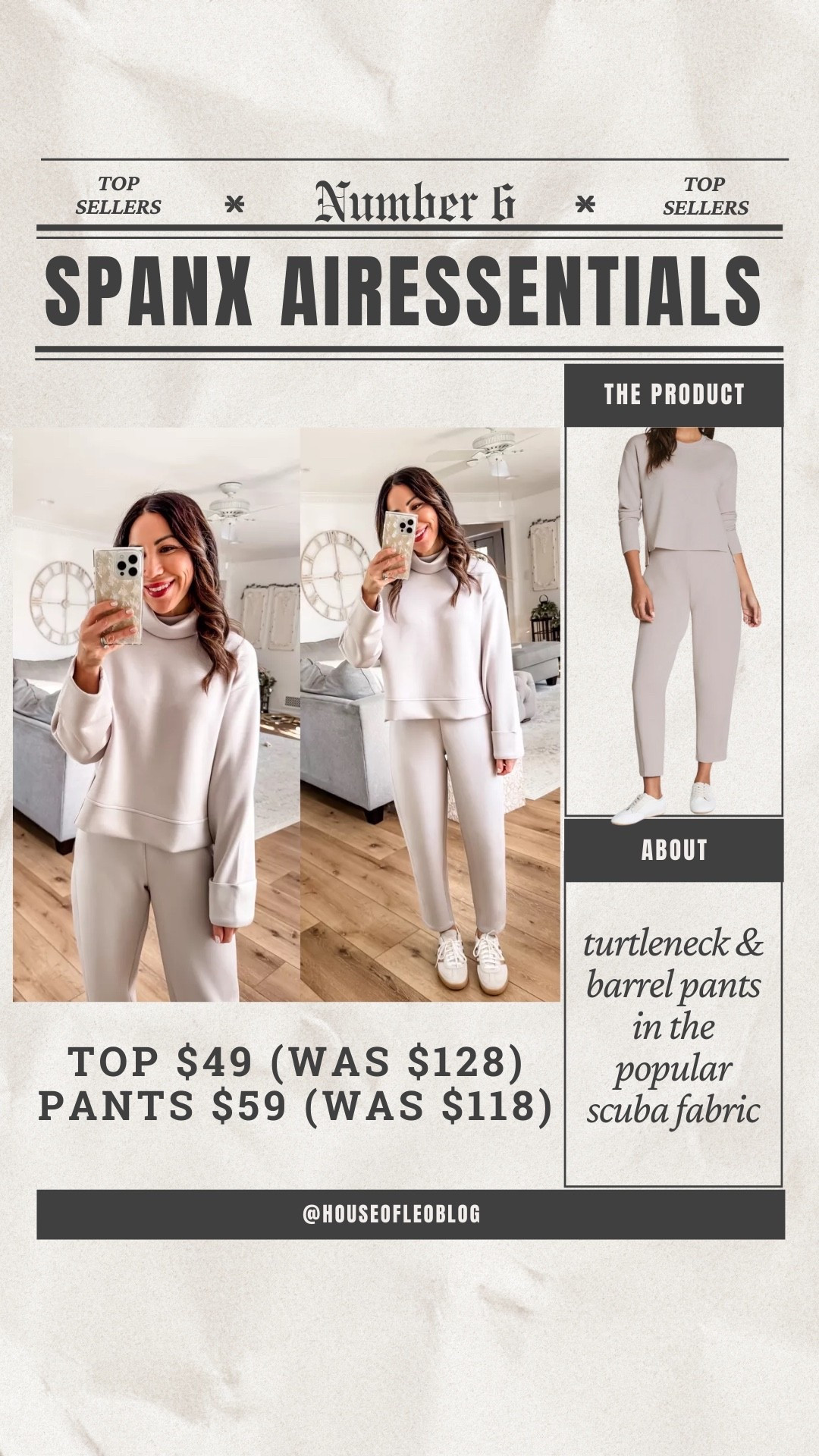 Wearing small top. Small petite barrel pants. Spanx sale.

#LTKOver40 #LTKPetite #LTKSaleAlert