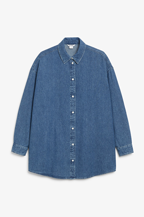 Oversized blue denim shirt | Monki