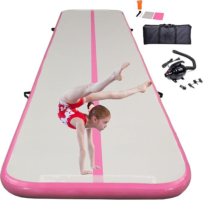 DOBESTS Inflatable Gymnastic Mat Air Track Tumbling Mat 10ft 13ft 16ft 20ft 4/8 Inch Thick Air Ma... | Amazon (US)