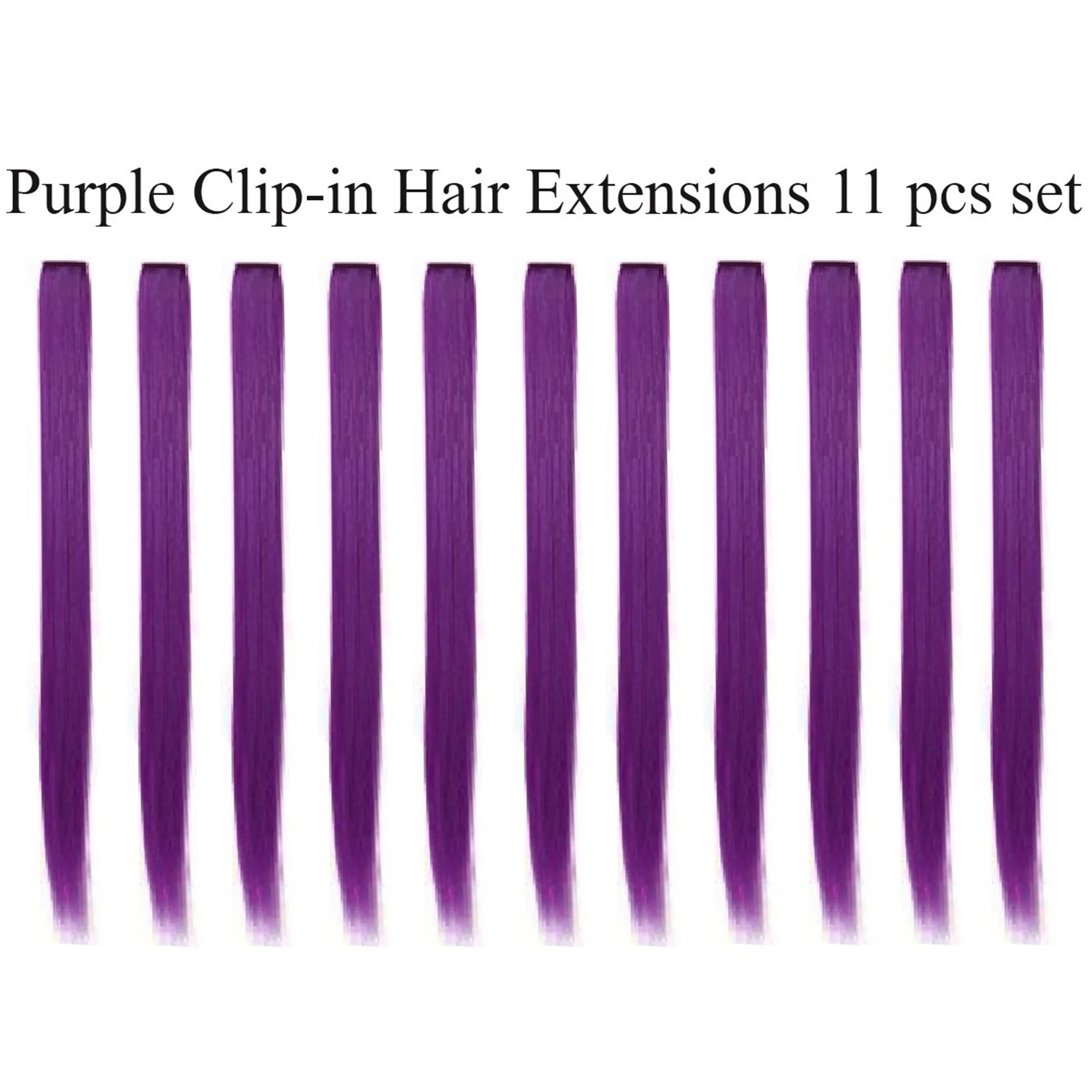 Beaute Galleria Single Color 21 inches Long Straight Party Highlights Clip In Synthetic Hair Exte... | Walmart (US)