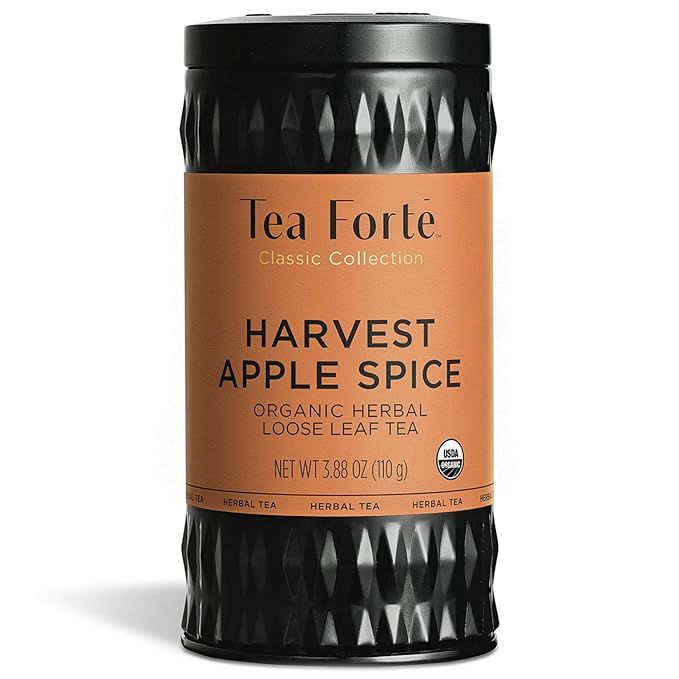 Tea Forte Organic Herbal Tea, Makes 35-50 Cups, 3.88 Ounce Loose Leaf Tea Canister, Harvest Apple... | Amazon (US)