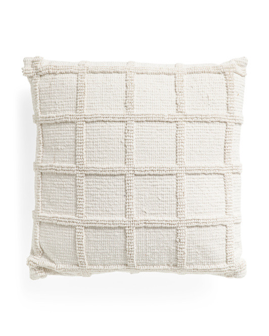 20x20 Gerson Woven Window Pane Pillow | TJ Maxx
