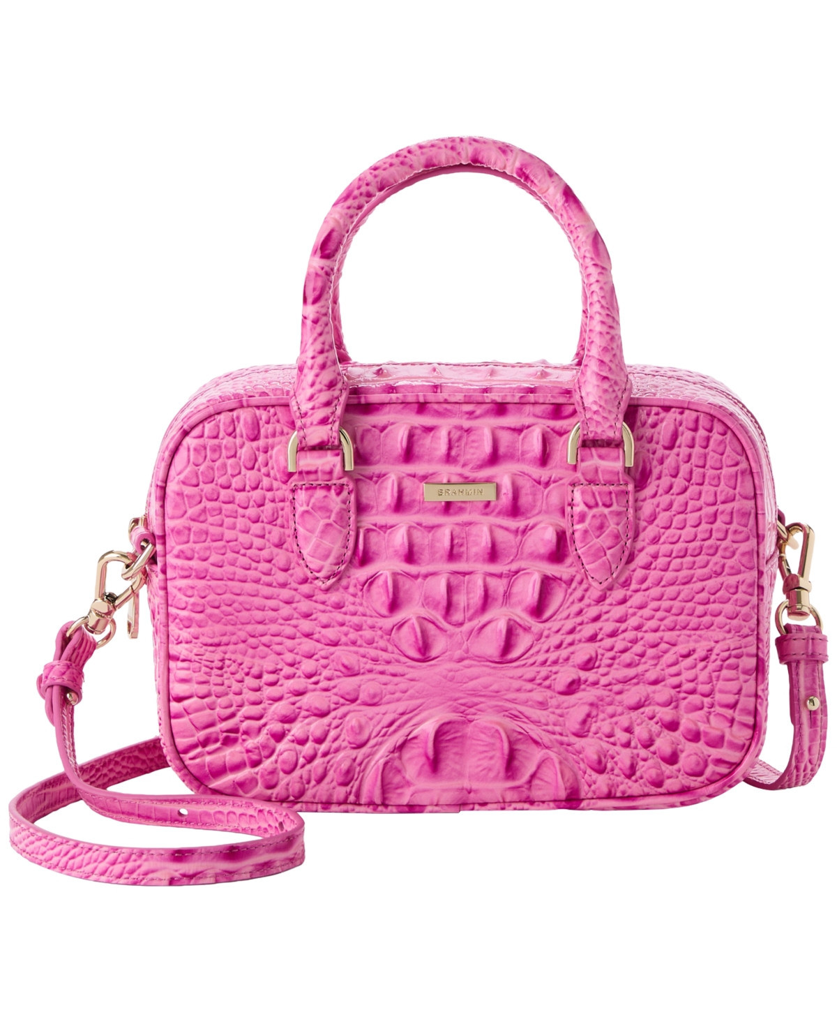 Brahmin Mara Buckle Small Satchel Bag - Candy Pink | Macy's