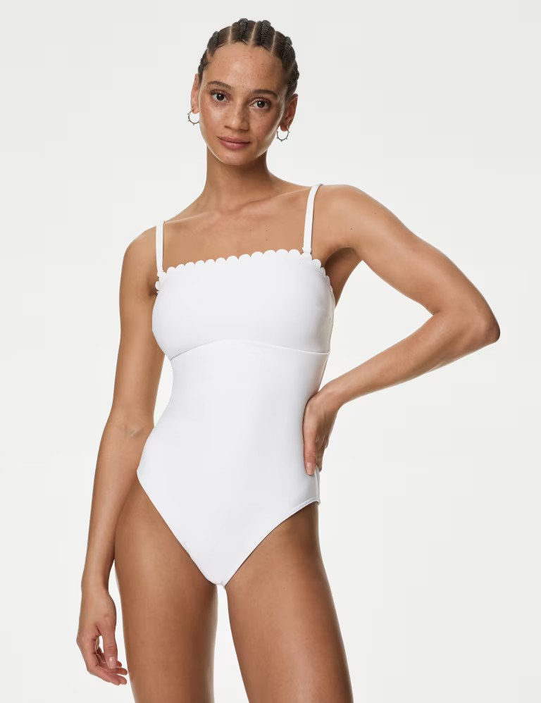 Neoprene Scallop Bandeau Swimsuit | Marks & Spencer (UK)