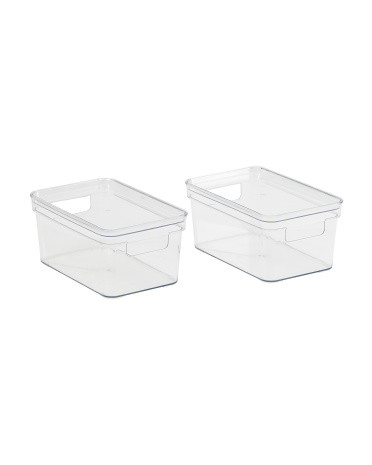 Set Of 2 Lidded Bins | TJ Maxx