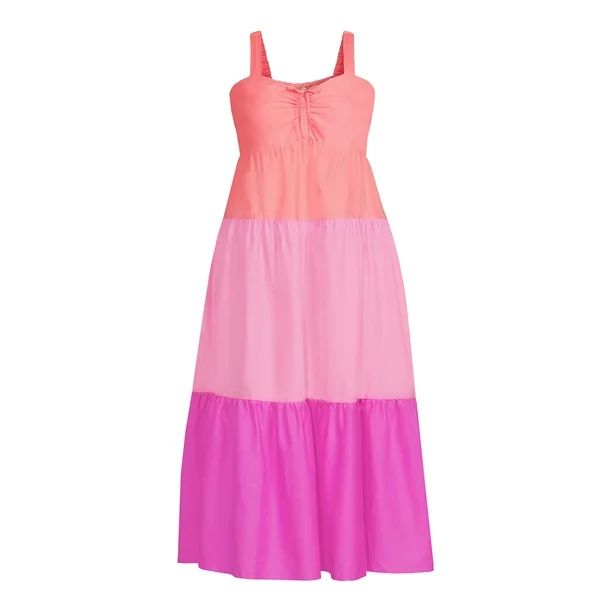 Terra & Sky Women's Plus Size Tiered Maxi Dress | Walmart (US)
