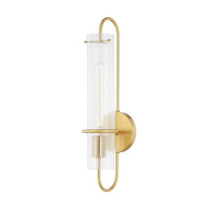 Beck Aged Brass Wall Sconce Unlacquered Brass Bathroom Sconces