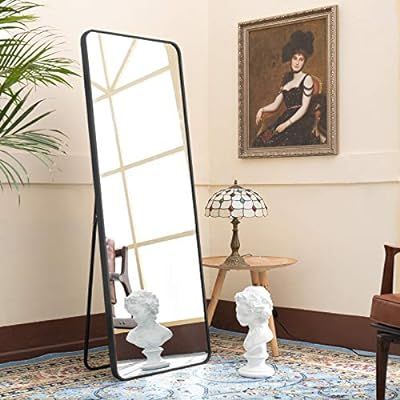 BEAUTYPEAK Full Length Mirror Standing Mirror 21x64, Large Rectangle Floor Mirror, Rounded Corner... | Amazon (US)