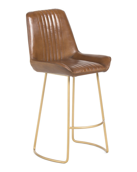 18x39 Perry Leather Counter Stool | TJ Maxx