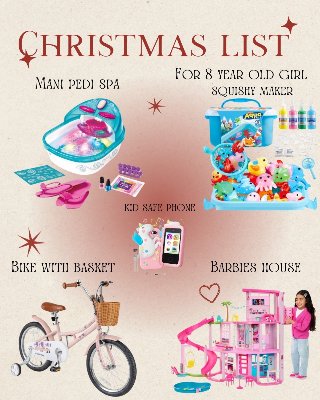 🎄✨ Christmas gift ideas for an 8-year-old girl ✨🎄
Sharing Blakely’s Christmas list — filled with the cutest finds for little girls! From a mani-pedi spa to a Barbie dreamhouse, these picks are perfect for fun, creativity, and a little bit of glam 💅🎀
🛍 Tap to shop her list and make your little one’s holiday extra magical!

#LTKHoliday #LTKKids #ChristmasGiftGuide #GirlsChristmasList #GiftIdeasForKids #LTKFinds #LTKGiftGuide #BarbieHouse #HolidayShopping #BasicallyBriFinds #GiftGuideForGirls


#LTKHoliday #LTKGiftGuide #LTKKids