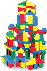 Melissa & Doug Wooden Building Blocks Set - 100 Blocks in 4 Colors and 9 Shapes - Classic Kids To... | Amazon (CA)