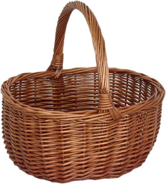 Red Hamper Double Steamed Oval Shopping Basket, Wicker, Brown, 31 x 12 x 26 cm | Amazon (UK)