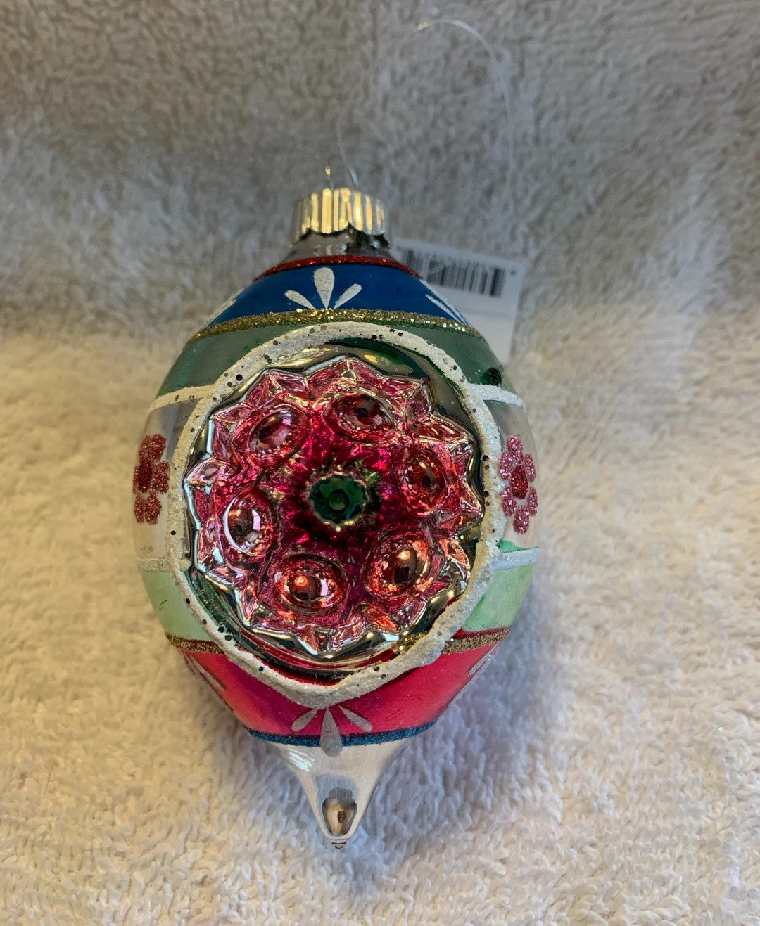 Shiny Brite By Radko Indent Reflector Christmas Tree Ornament Flowers C | Etsy (US)