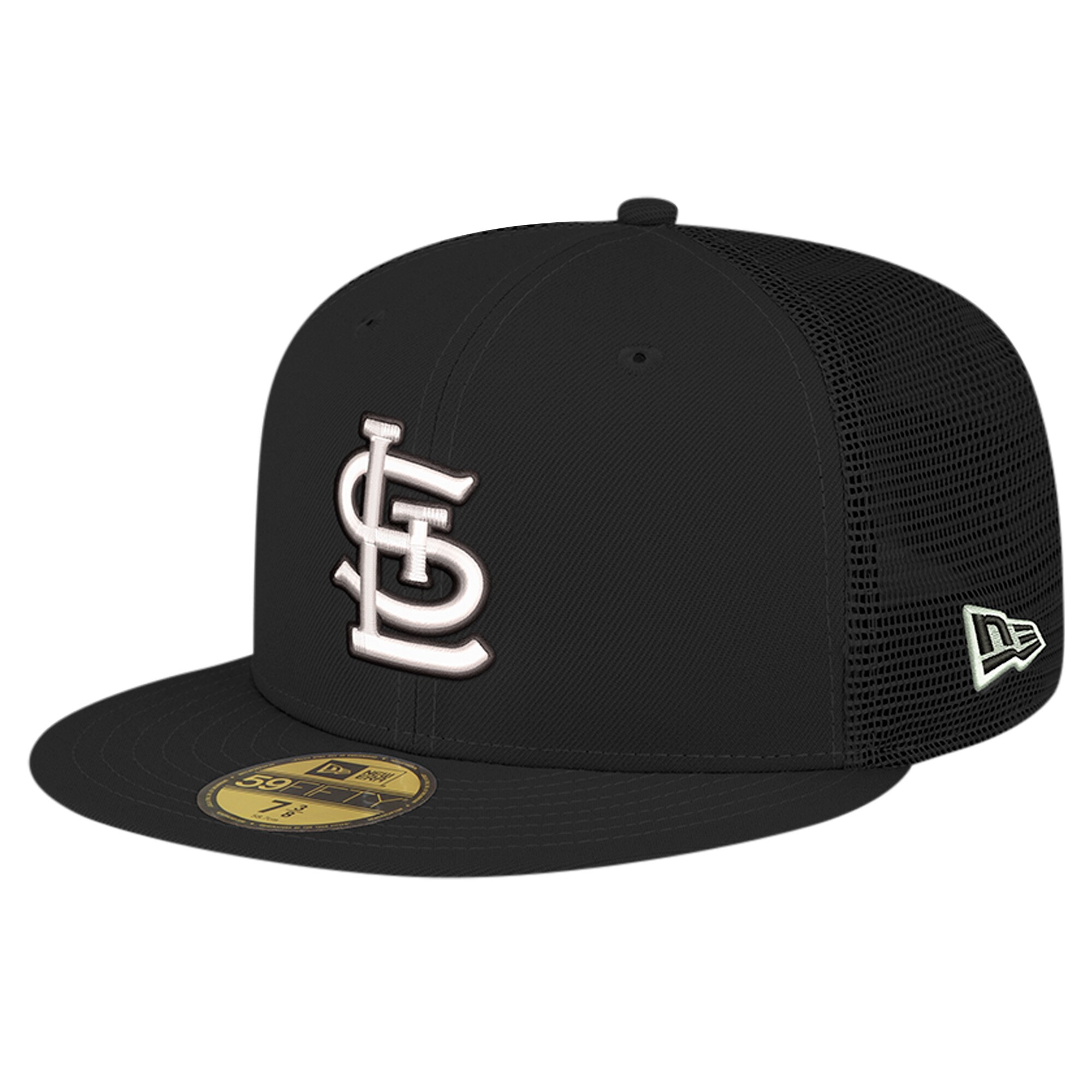 St. Louis Cardinals New Era 59FIFTY Trucker Fitted Hat - Black | Lids