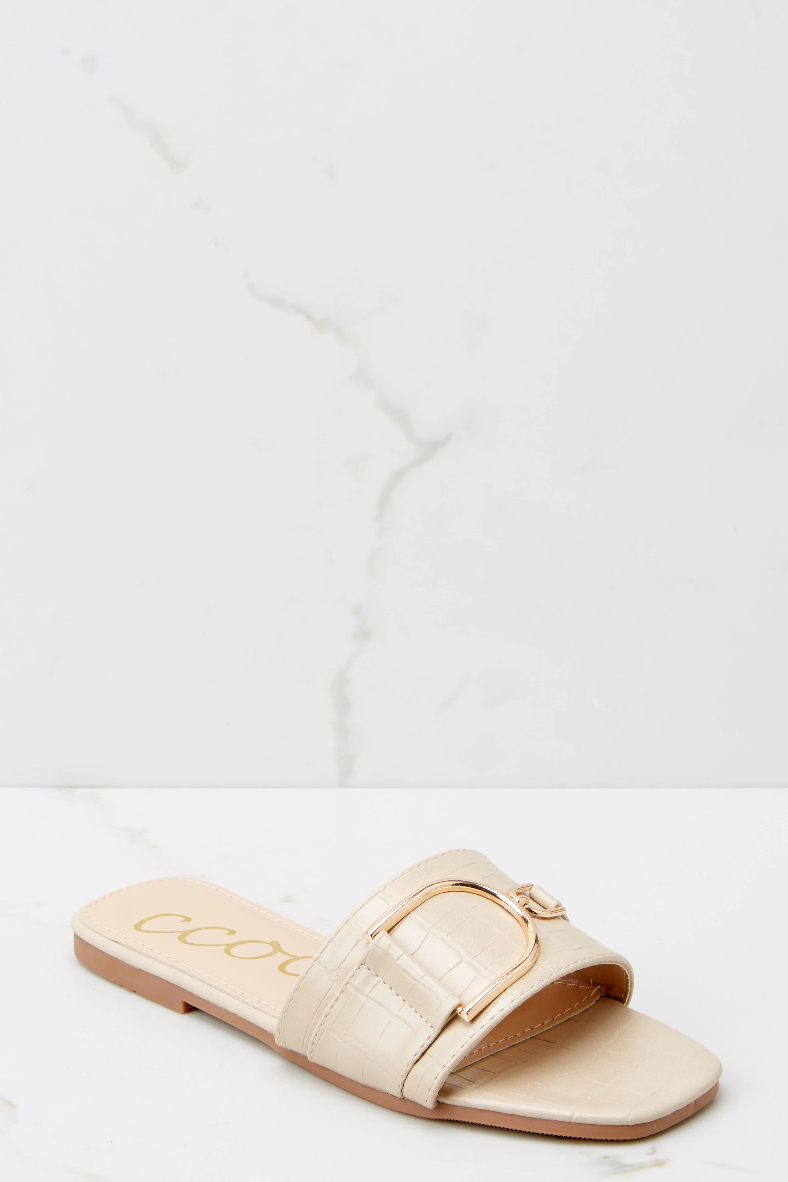 Divinely Chic Beige Sandals | Red Dress 