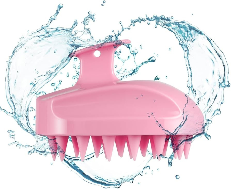 Scalp Massager, Soft Silicone Shampoo Scrub Brush for Clean, Wet and Dry Hair Head Massager, Redu... | Amazon (UK)