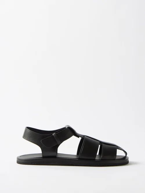 The Row - Fisherman Caged Leather Sandals - Womens - Black | Matches (UK)