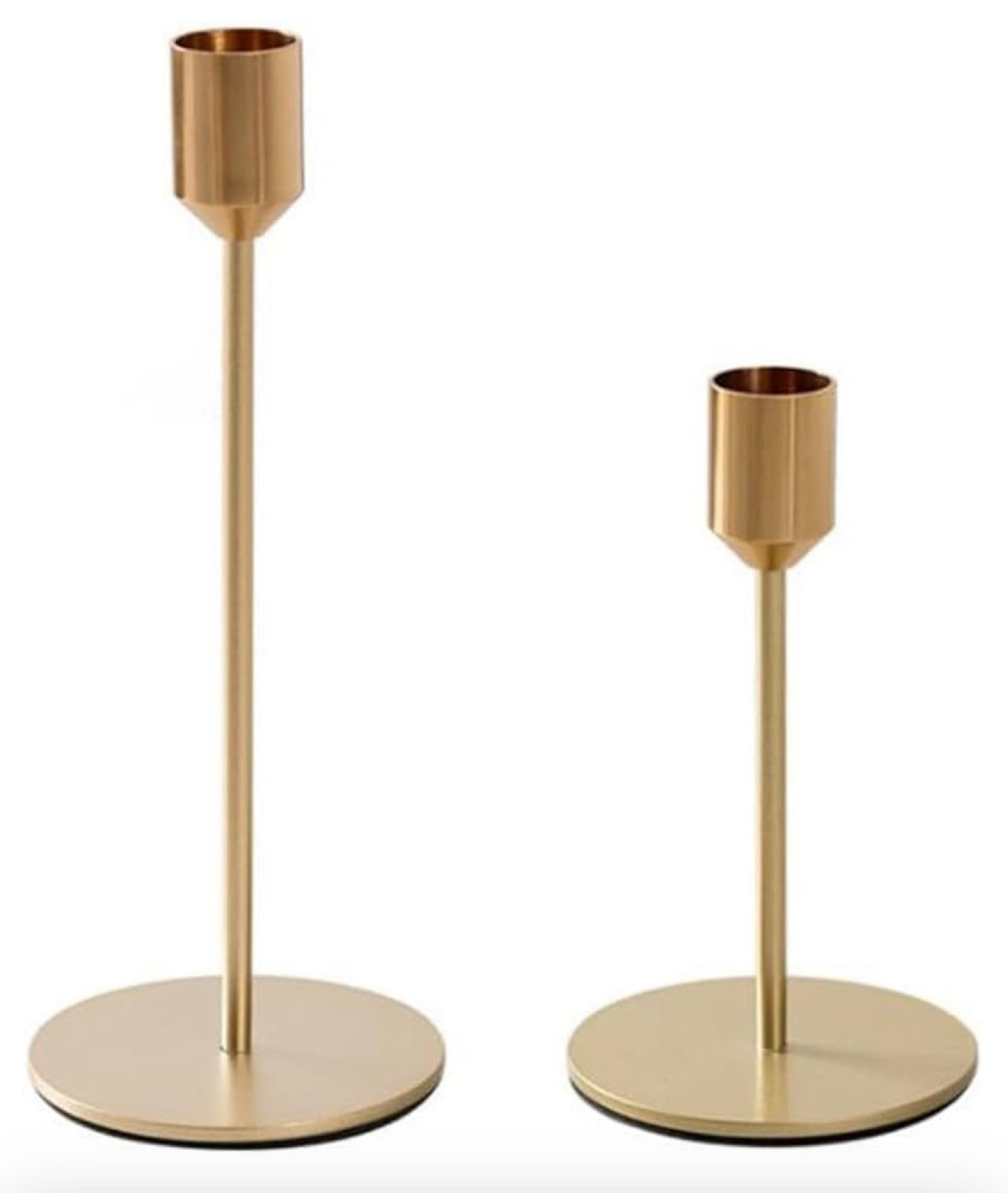 New Modern Metal Gold Candlestick Holders Wedding Decoration Skinny Tapered Candlestick Holder Home Decor Bar Party Candle Holders (S+L)

#LTKHome #LTKHoliday #LTKSeasonal